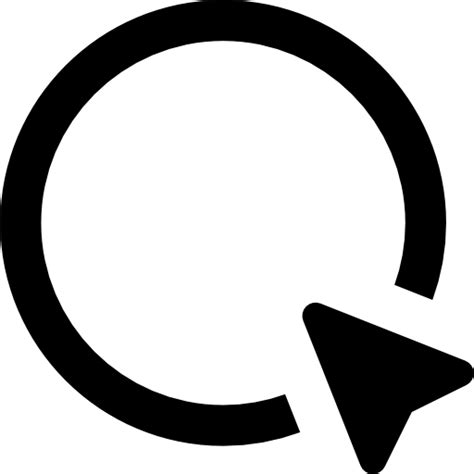 Circle And Cursor Arrow Free Interface Icons