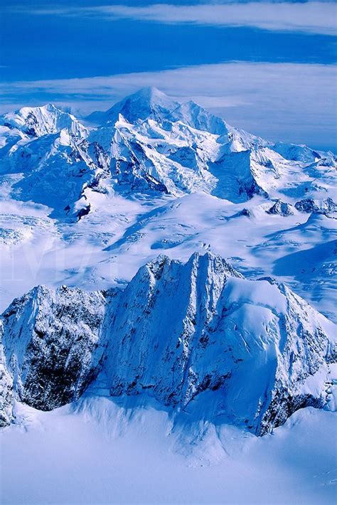 Alaskan Landscape Of The Snow Covered Fairweather Mountains Glacier