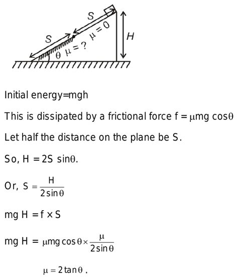 The Upper Half Of An Inclined Plane Of Inclination ±is Perfectly Smooth