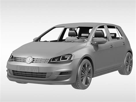 There's a thoughtfully designed cargo area that helps keep you organized. Volkswagen Golf MK7 2013 3D Model MAX OBJ 3DS FBX C4D MA ...