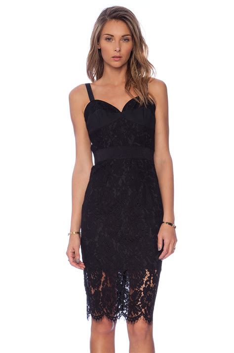 Lyst Milly Dahlia Lace Corset Dress In Black