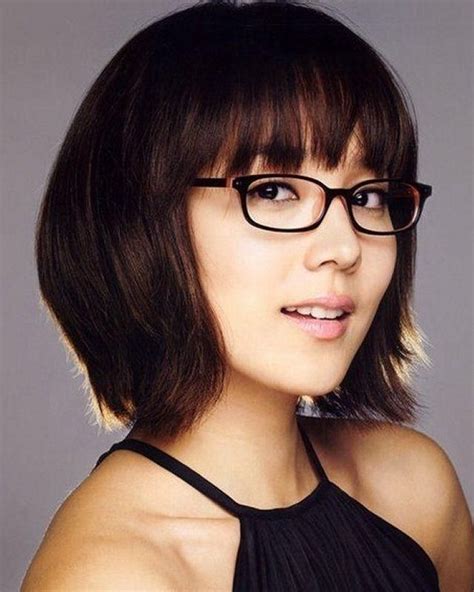 Inspirations Short Haircuts With Bangs And Glasses