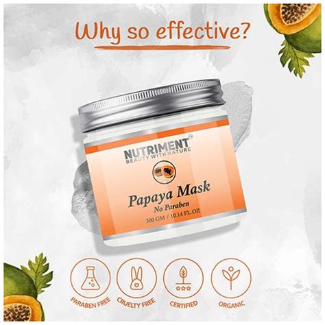 Buy Nutriment Papaya Face Mask Organic Paraben Cruelty Free