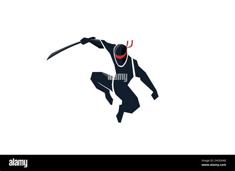 Creative Black Ninja Logo Vector Stock Vector Image And Art Alamy