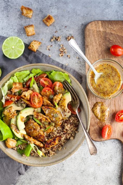 Bol De Quinoa Au Poulet Caram Lis Miel Moutarde Emilie Murmure