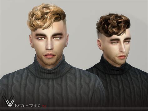 Wingssims Wings Tz1110 Sims 4 Hair Male Mens Hairstyles Sims 4