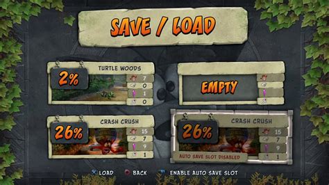 Crash Bandicoot N Sane Trilogy Save Load Screen Ui Youtube