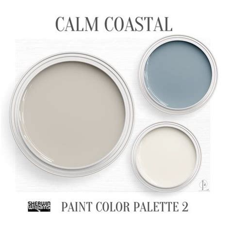 Calm Coastal Paint Color Palette Sherwin Williams Coastal Colors Beach