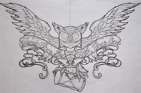 Owl Tattoo Chest Chest Tattoo Stencils Chest Piece Tattoos Owl