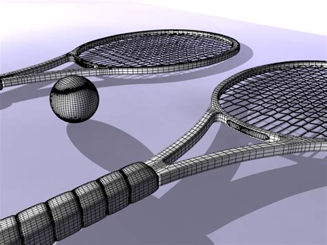 Tennis Racket 3d Model Flatpyramid