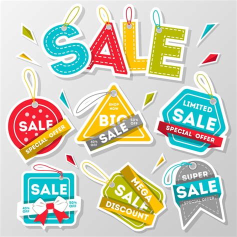 Sale Tags Sticker Vector Material Eps Uidownload