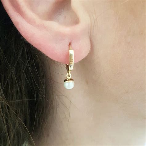 K Real Solid Gold Cube Dangle Drop Earrings For Women Latika Jewelry
