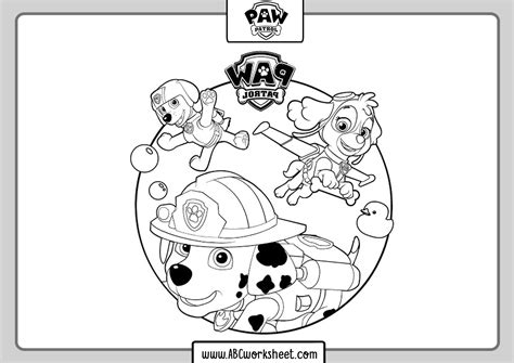 Kids love paw patrol the characters in these movie very popular among children. Paw Patrol Coloring Pages - ABC Worksheet