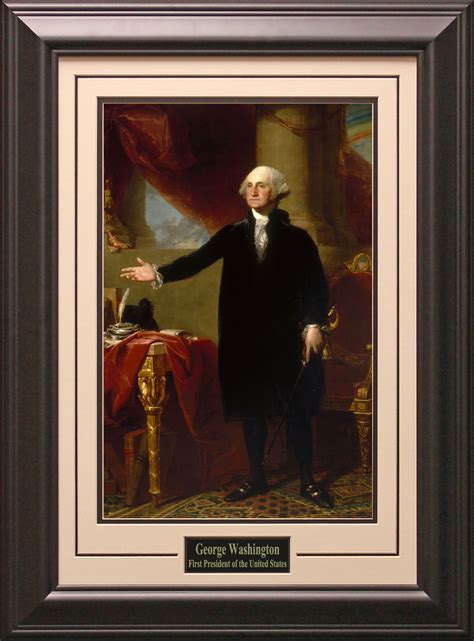 Framed And Matted George Washington First President Of