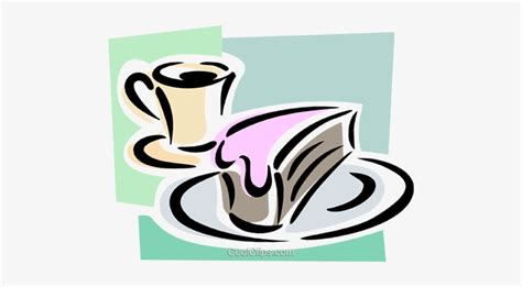 Kuchen auf einem teller und eine tasse kaffee. Mit Kaffee Vektor Bild Food Coolclips Com - Kaffee Und ...