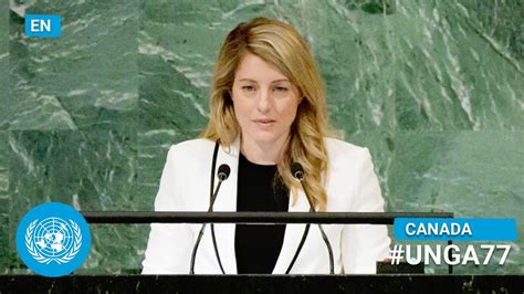 🇨🇦 canada minister for foreign affairs addresses un general debate 77th session english