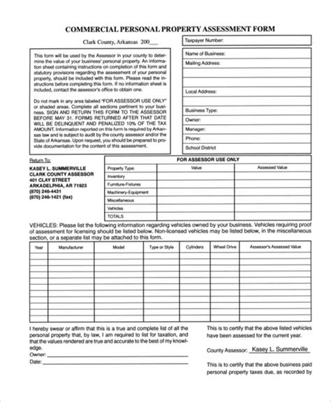 Free 9 Sample Property Assessment Forms In Pdf Ms Word Gambaran