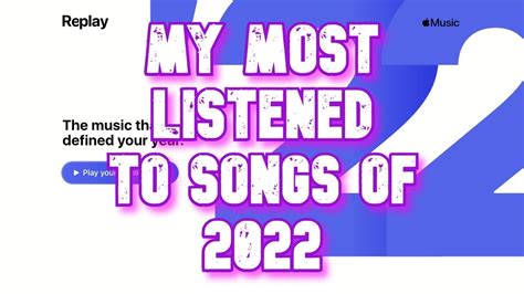 Re Upload My Top 100 Most Listened To Songs Of 2022 Youtube