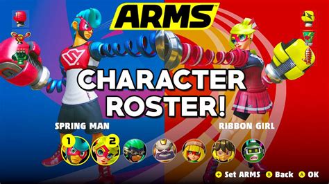 Arms Full Character Roster Arms Types Free Dlc And More Youtube