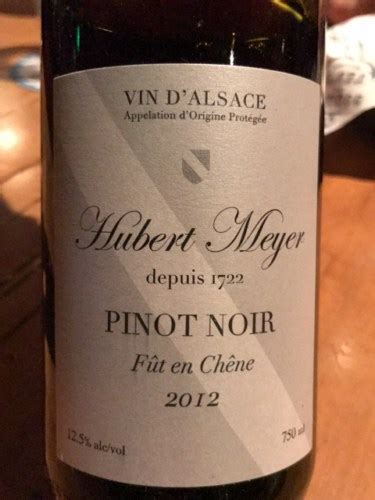 Hubert Meyer Fût de Chêne Pinot Noir Vivino US