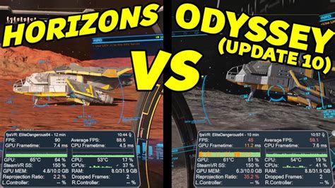 Elite Dangerous VR HORIZONS Vs ODYSSEY Update Comparison YouTube