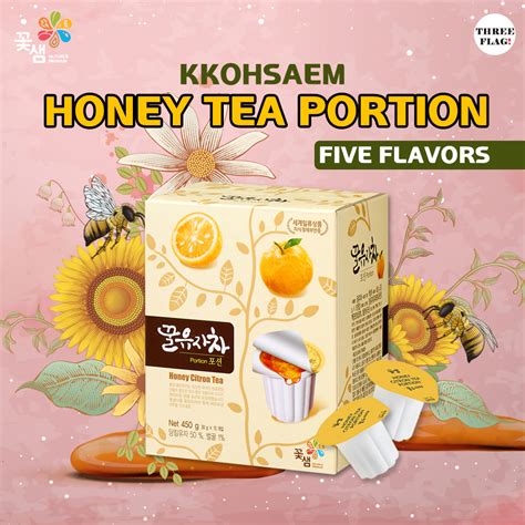 Kkohsaem Honey Tea Portion 30g X 15t Honey Citronhoney Grapefruit