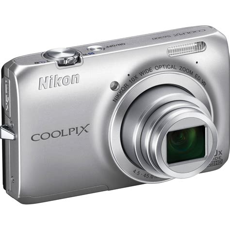 Nikon Coolpix S6300 Digital Camera Silver 26300 Bandh Photo Video