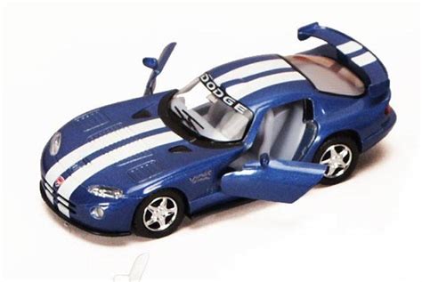 Dodge Viper Gts R Blue Kinsmart 5039d 136 Scale Diecast Model Toy