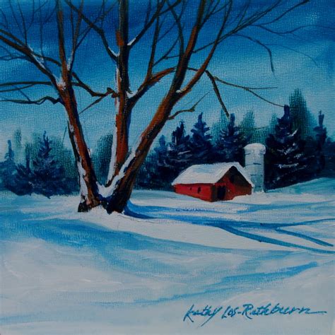 Kathy Los Rathburn Watercolorist Winter In Acrylics