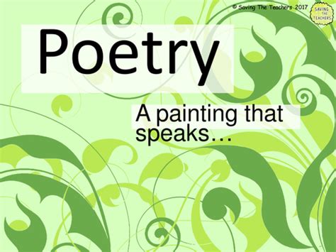 Poetry Introduction Powerpoint Teaching Resources