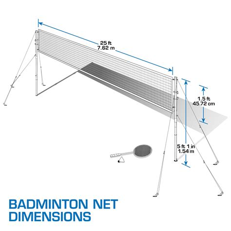 Even when setting up a backyard badminton net or playing for fun i make sure that the height of the net is correct. Amazon.com : EastPoint Sports Deluxe Badminton Set ...