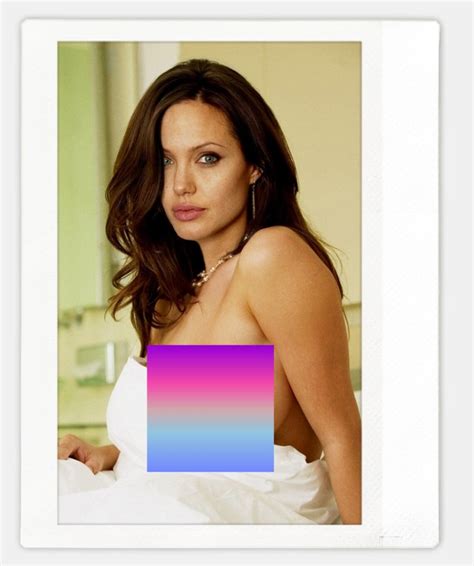 Instax Wide Polaroid Topless Nude Model Angelina Jolie Etsy