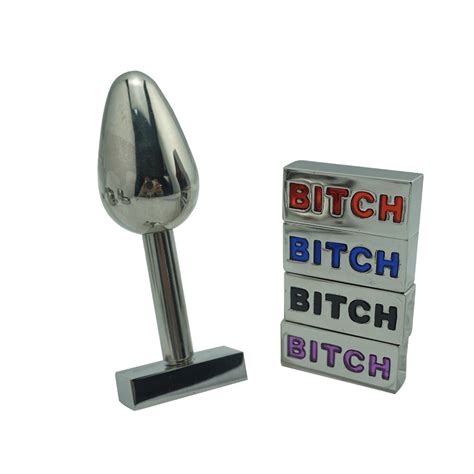 4 Color Stainless Steel Special Letter Large Anal Butt Plug Metal Anal Beads Fetish Insert Sex