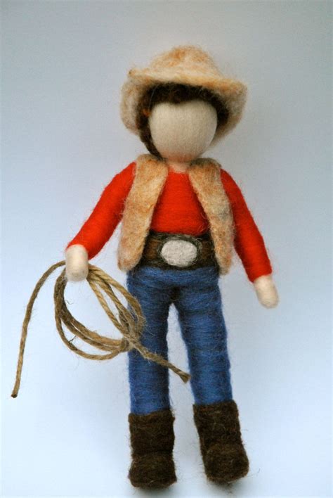 While you may want to forgo the neon walls. Boys Room Decoration Needle Felted: Cowboy . Made to door ...
