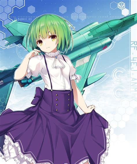 Yki Phantom Girly Air Force Girly Air Force Light Green Hair White Neckwear Commentary