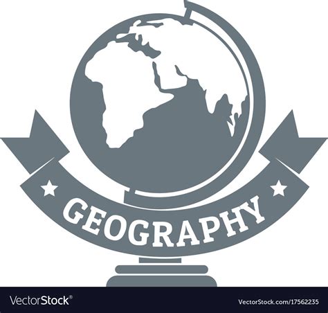 Geography Logo Simple Gray Style Royalty Free Vector Image