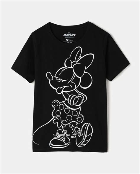 Easy Wear T Shirt Oversize Com Estampado Da Minnie Mouse Preto 40