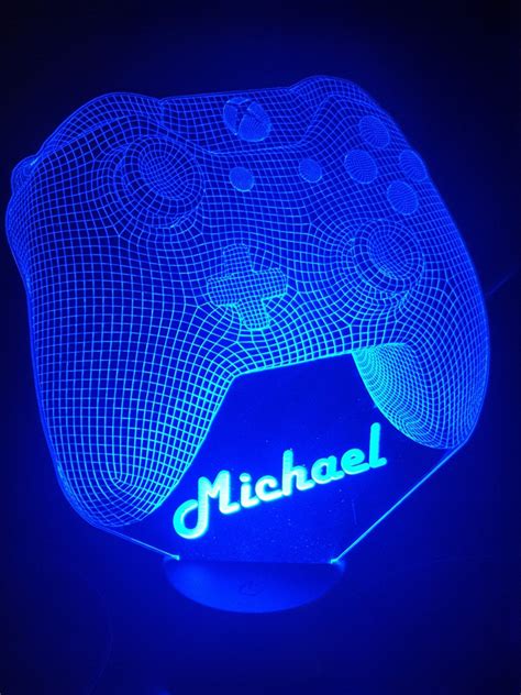 Xbox Gaming Personalised Night Light Led Colour Changing Lamp Etsy