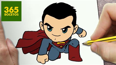 Como Dibujar Superman Kawaii Paso A Paso Dibujos Kawaii Faciles How