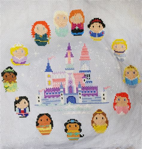 Cross Stitch Pattern Disney Princesses All Together S3sso