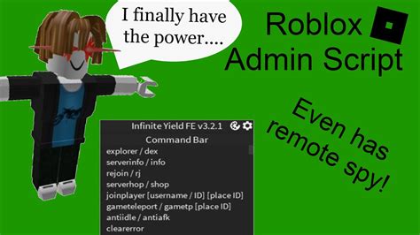 Roblox Infinity Yield Admin Script Pastebin Scriptrecap Youtube