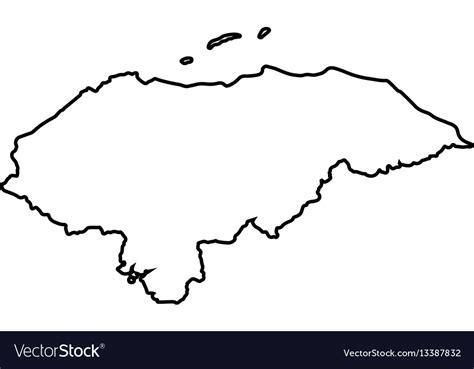 Isolated Map Of Honduras Royalty Free Vector Image