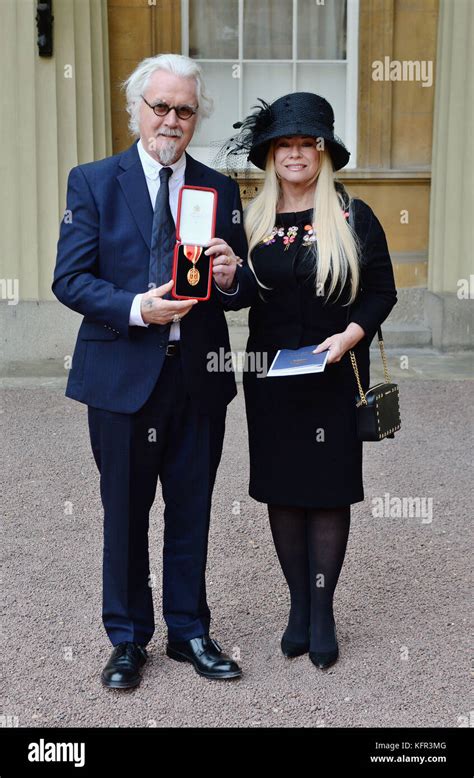 Sir Billy Connolly With His Wife Pamela Stephenson After Being Knighted