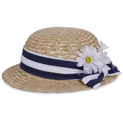 Il Trenino Girls Straw Hat With Striped Ribbon — Bambinifashioncom