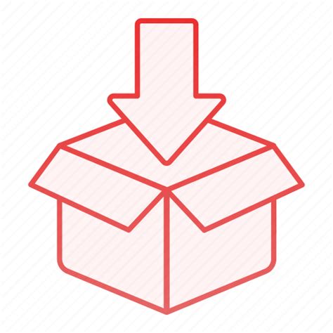 Arrow Box Delivery Package Container Parcel Unboxing Icon