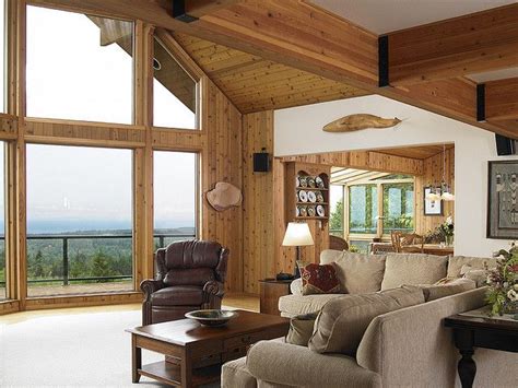 Great Room And View From Lindal Home In Wa By Lindal Cedar Homes Via