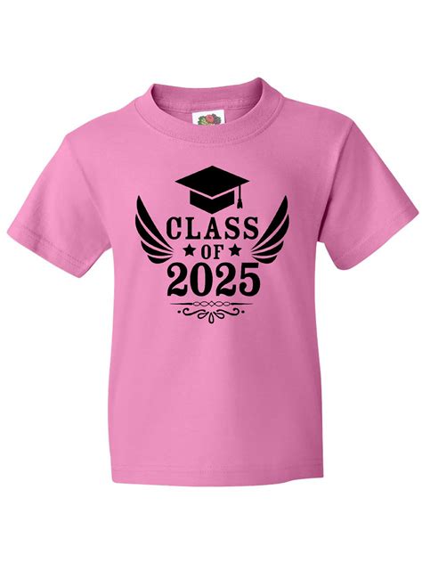 Inktastic Class Of 2025 With Graduation Cap And Wings Youth T Shirt