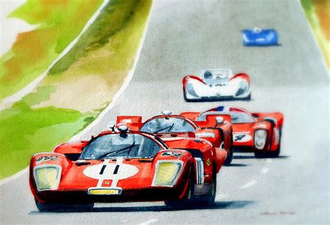 Ferrari 512 Le Mans Painting By Steve Jones
