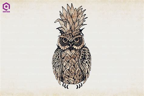 Pineapple Owl Graphic By Quoteer · Creative Fabrica