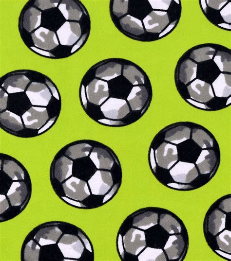 Cotton Flannel Quilt Fabric Snuggle Fabric Camo Soccer Ball Auntie